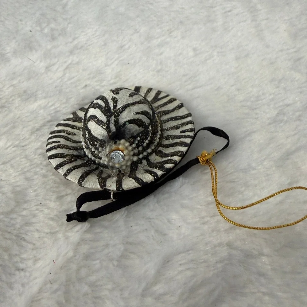 Fashion Shoe Ornament Lot 7pc Zebra‎ Brocade Glam Diva North Pole Glass Stiletto